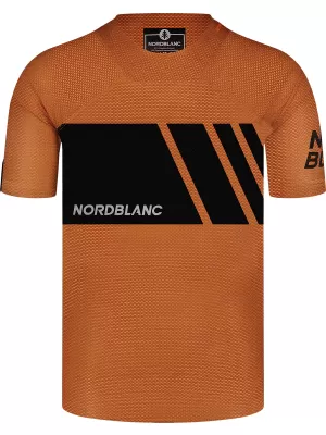 Pánské funkční cyklo tričko NORDBLANC MUD NBSMF8083 HNĚDÁ