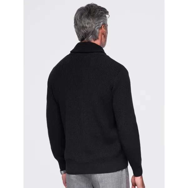  Pánský kardigan OMBRE OM-SWCD-0200 BLACK 