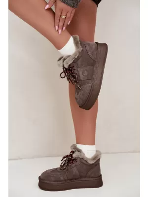Dámské sněhule BIG STAR SHOES UU274313 BROWN/BEIGE