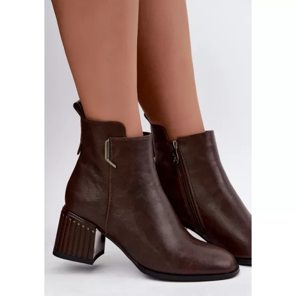  Dámské kotníkové boty D&A CR62-3442 CHOCOLATE 