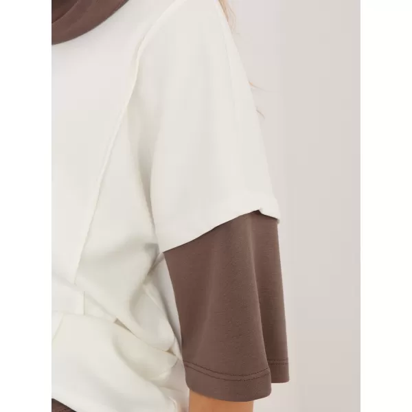  Dámský komplet RUE PARIS RV-KMPL-A1309.74 WHITE/BROWN 