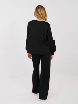 Dámská tepláková souprava RUE PARIS IT-KMPL-22177.20P BLACK
