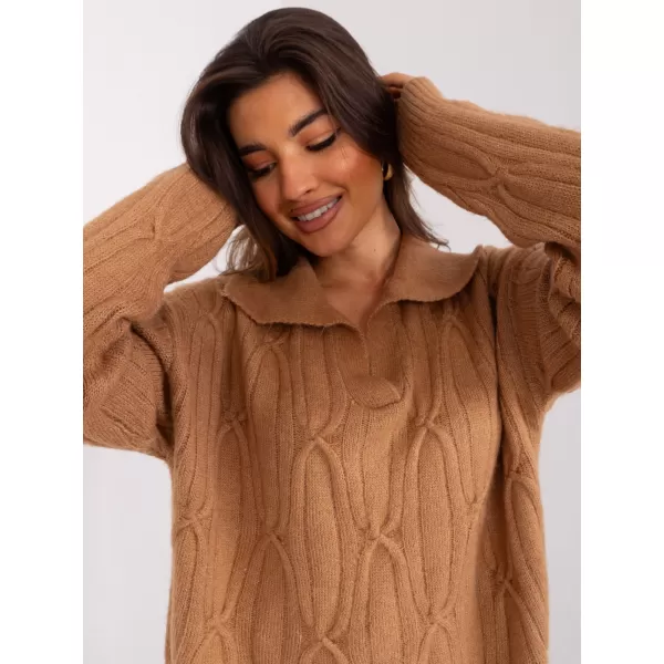  Dámský svetr WOOL FASHION ITALIA AT-SW-2349-2.27 CAMEL 