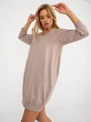 Dámské šaty BASIC FEEL GOOD RV-SK-7203.35P DARK BEIGE