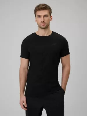 Pánské triko 4F 4FWAW25TTSHM2401 DEEP BLACK