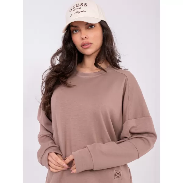  Dámská mikina RUE PARIS RV-BL-A1063.96 DARK BEIGE 