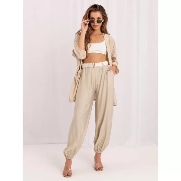  Dámské kalhoty RUE PARIS IT-SP-10368.34 BEIGE 