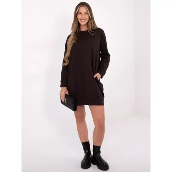  Dámské šaty BASIC FEEL GOOD RV-TU-5184.93P DARK BROWN 