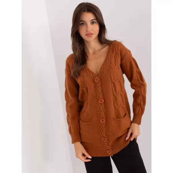  Dámský svetr WOOL FASHION ITALIA AT-SW-2241.36P DARK ORANGE 