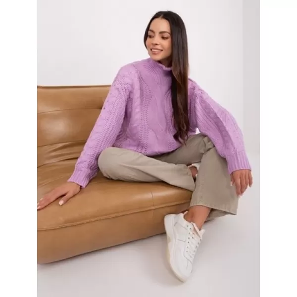  Dámský svetr WOOL FASHION ITALIA AT-SW-2350.91P BRIGHT PURPLE 