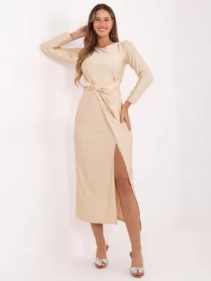 Dámské šaty ITALY MODA IT-SK-21609.83 LIGHT BEIGE