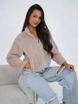 Dámská mikina FACTORY PRICE CS-BL-BT1033.09 LIGHT BEIGE