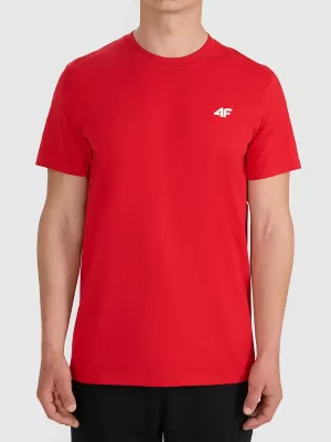 Pánské triko 4F 4FWMM00TTSHM3341 RED