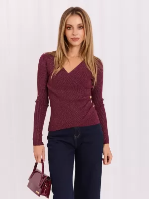 Dámský svetr ITALY MODA IR-SW-JK8688.79 BURGUNDY