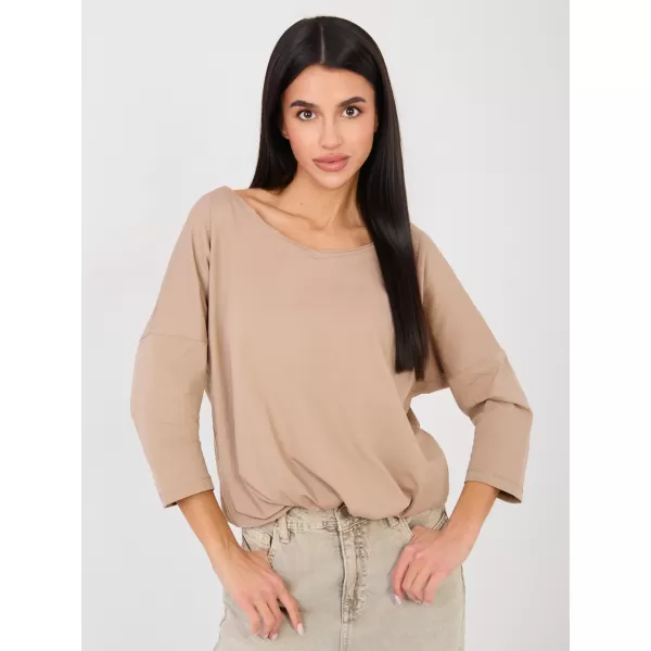  Dámské triko RUE PARIS RV-BZ-A1091.16 DARK BEIGE 