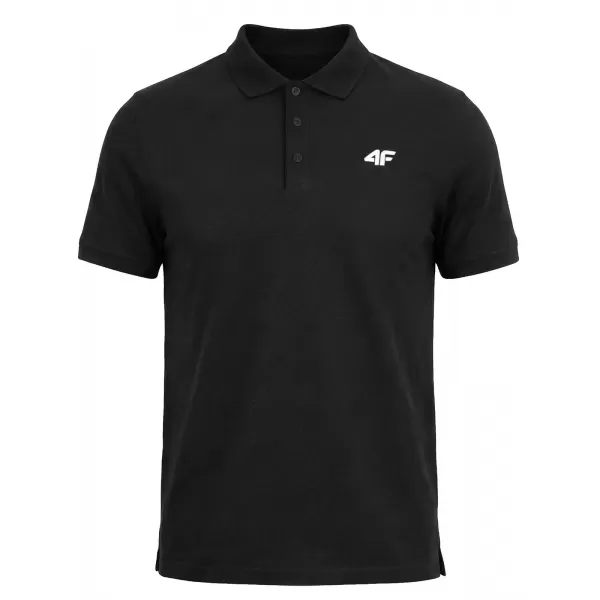  Pánské triko s límečkem 4F 4FWMM00TPTSM0771 DEEP BLACK 