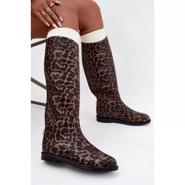  Dámské holínky BOTO 5226 LEOPARD PRINT 