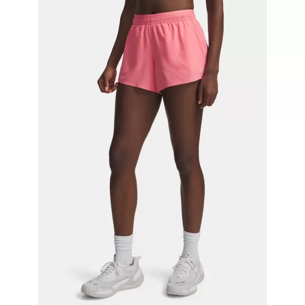  Dámské kraťasy UNDER ARMOUR VANISH WOVEN 3IN SHORTS 6009965-600 RŮŽOVÁ 