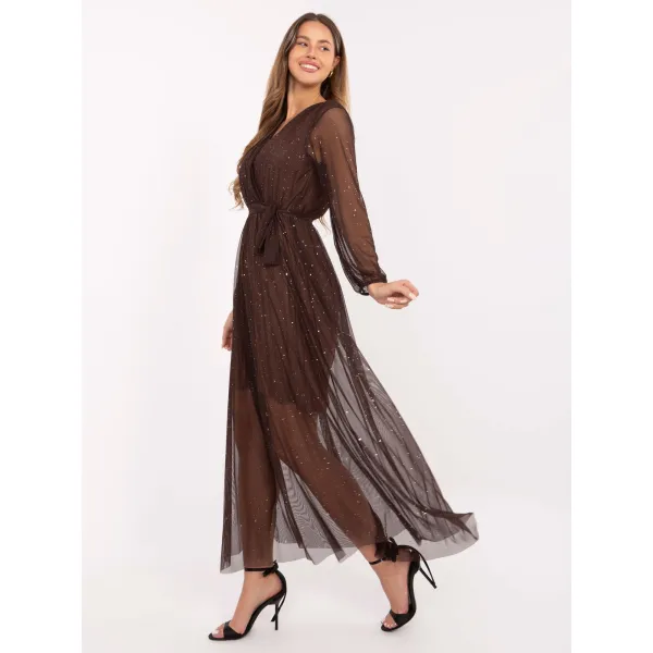  Dámské šaty ITALY MODA IT-SK-21808.01 BROWN 