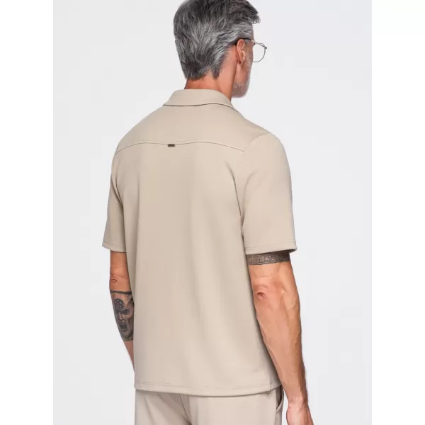  Pánská košile OMBRE OM-SHCS-0220 BEIGE 