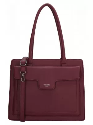 Kabelka Charm London Monaco 25422 Bordeaux red BORDEAUX RED