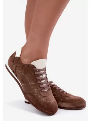 Dámské tenisky ZAZOO N1414/772/1098 BROWN/BEIGE