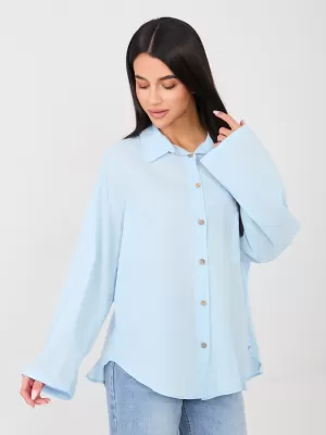 Dámská košile FACTORY PRICE IT-KS-6704.25 LIGHT BLUE