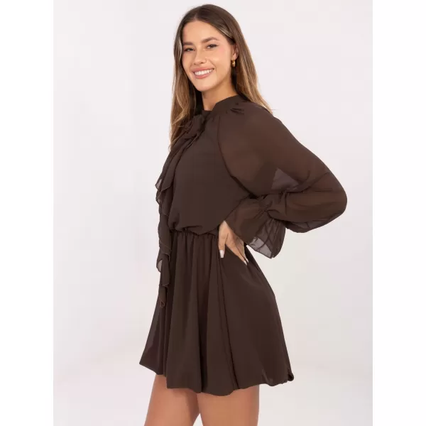  Dámské šaty RUE PARIS MI-SK-A1554.26 BROWN 