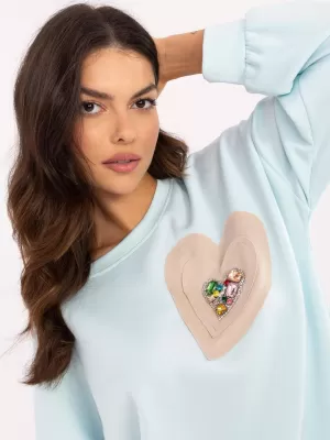 Dámská mikina ITALY MODA DHJ-BL-20322.72 LIGHT BLUE
