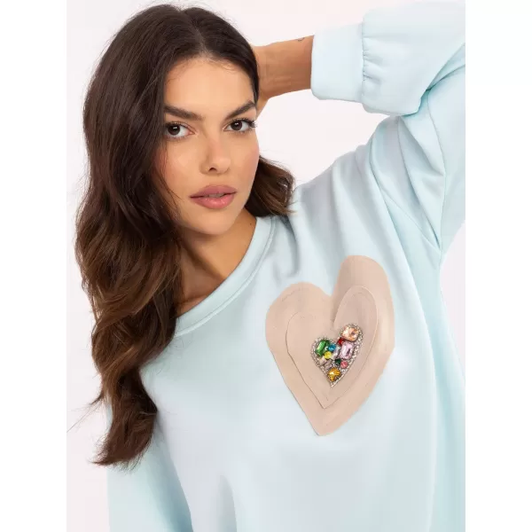  Dámská mikina ITALY MODA DHJ-BL-20322.72 LIGHT BLUE 