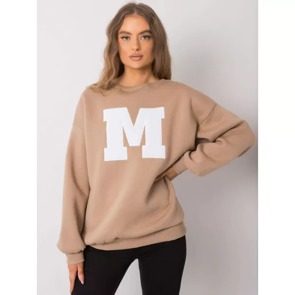  Dámská mikina EX MODA EM-BL-617-1.34X DARK BEIGE 