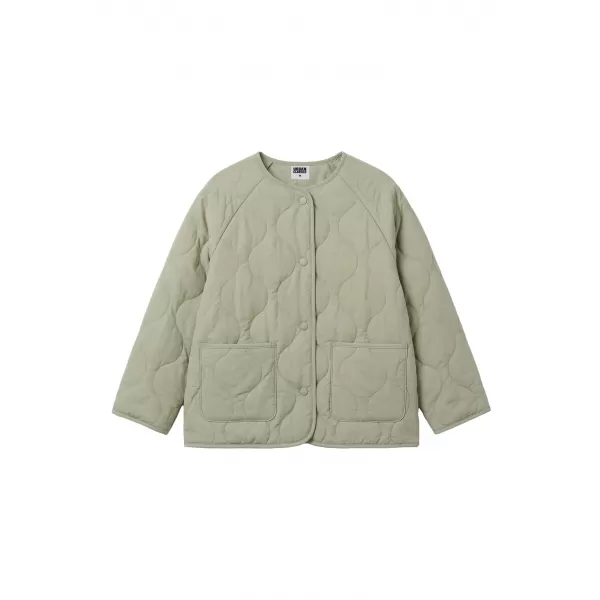  Dívčí prošívaná bunda URBAN CLASSICS UCK7175-03259 SOFT SALVIA 