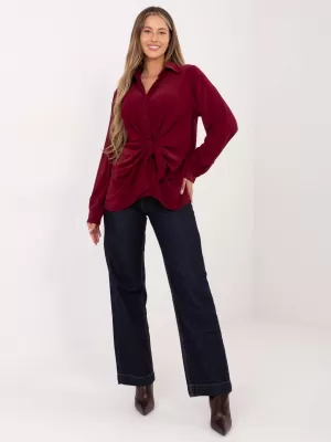 Dámská košile FACTORY PRICE IT-KS-29053.69 BURGUNDY