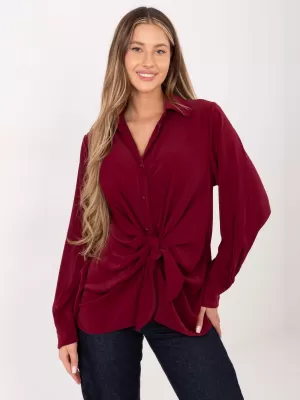 Dámská košile FACTORY PRICE IT-KS-29053.69 BURGUNDY