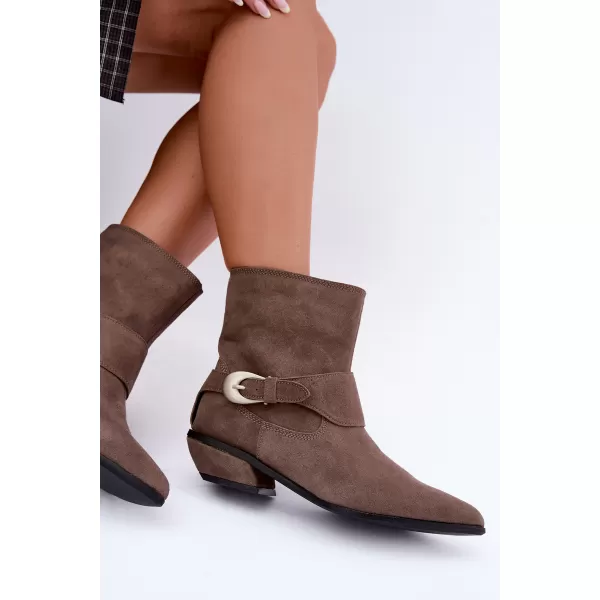  Dámské kovbojky BOTO JJ102P DARK BEIGE 