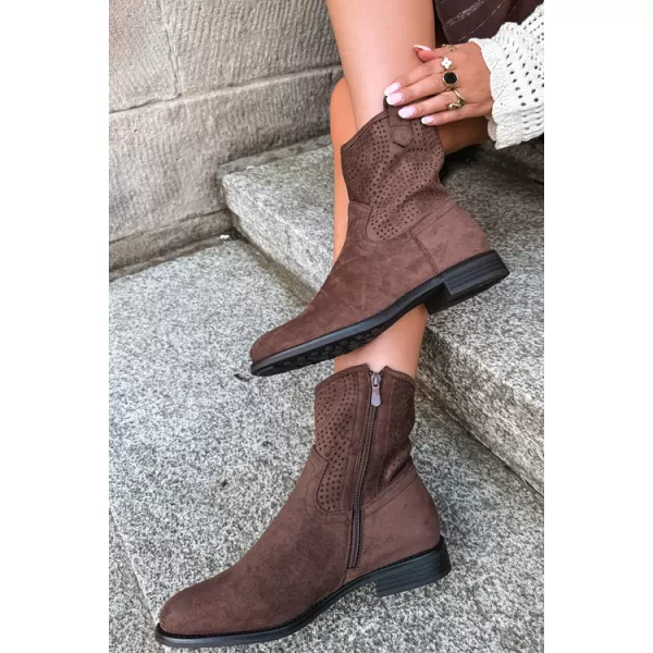  Dámské kozačky S.BARSKI HY62-8125 BROWN 