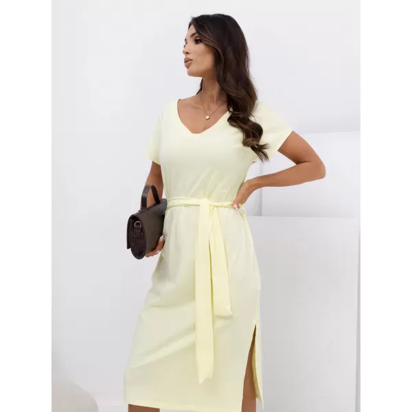  Dámské šaty RUE PARIS RV-SK-A1447.78 BRIGHT YELLOW 