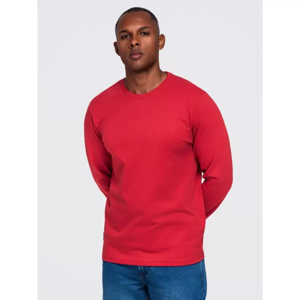  Pánské tričko OMBRE OM-LSBL-0142 RED 