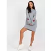 Dámské šaty RUE PARIS RV-SK-8088.59 GRAY