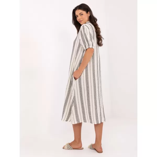  Dámské šaty OCH BELLA TW-SK-BI-2451.84 WHITE-BLACK 