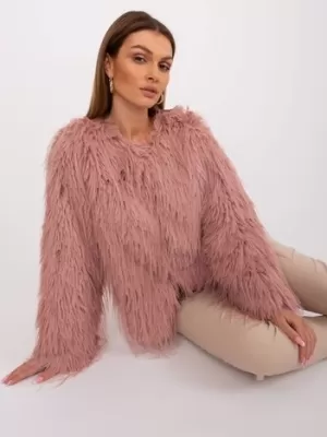 Dámská bunda WOOL FASHION ITALIA AT-KR-2359.96P DARK PINK