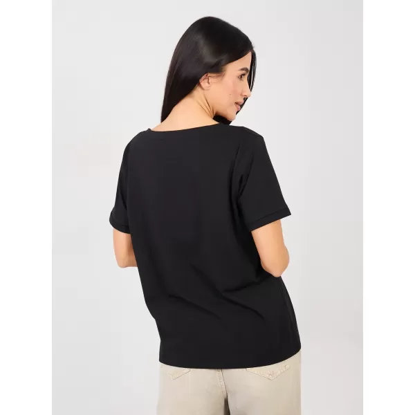 Dámské tričko RUE PARIS RV-TS-A1094.45 BLACK 