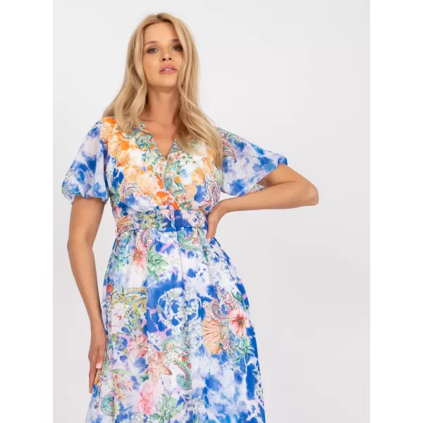  Dámské šaty ITALY MODA DHJ-SK-15967-1.01P WHITE-BLUE 