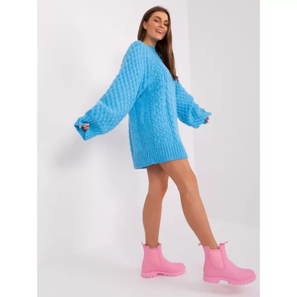  Dámský svetr WOOL FASHION ITALIA AT-SW-2367-2.64P BLUE 