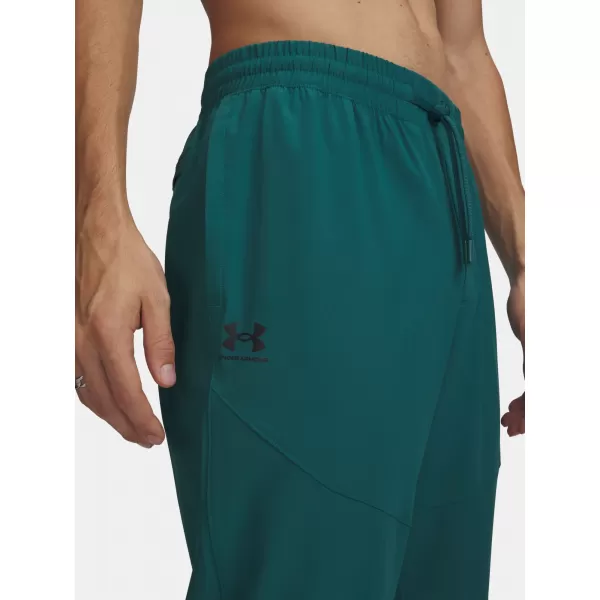  Pánské tepláky UNDER ARMOUR VIBE WOVEN JOGGER 1386557-338 ZELENÁ 