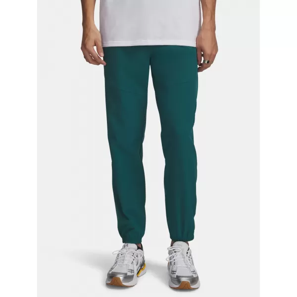  Pánské tepláky UNDER ARMOUR VIBE WOVEN JOGGER 1386557-338 ZELENÁ 