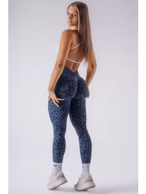 Dámské legíny NEBBIA PRIMAL 849 DARK BLUE LEOPARD