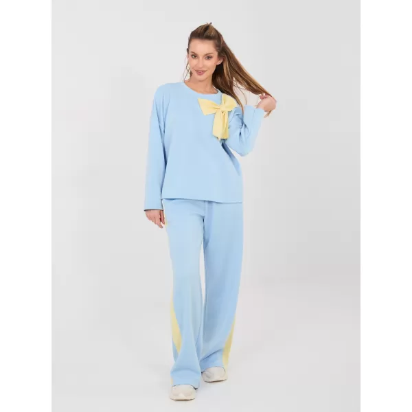  Dámská tepláková souprava RUE PARIS IT-KMPL-22220.25 LIGHT BLUE 
