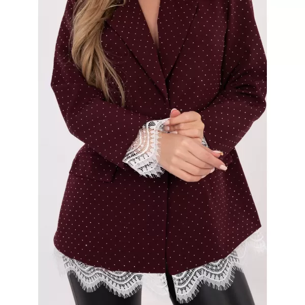  Dámské sako ITALY MODA IT-MA-FL9916-2.12P BURGUNDY 