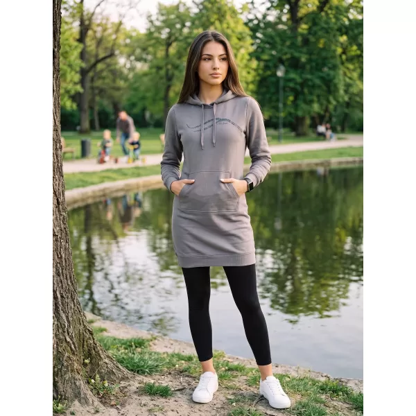  Dámská prodloužená mikina ALTISPORT ALW001419 OCELOVĚ ŠEDÁ 